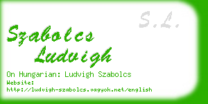 szabolcs ludvigh business card